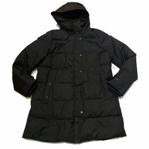 M / Ralph Lauren Black Hooded Puffer Coat
